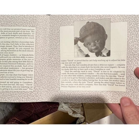 Ashton Drake Galleries David Yolanda's Precious Playmates Porcelain Doll - Picture 5 of 14